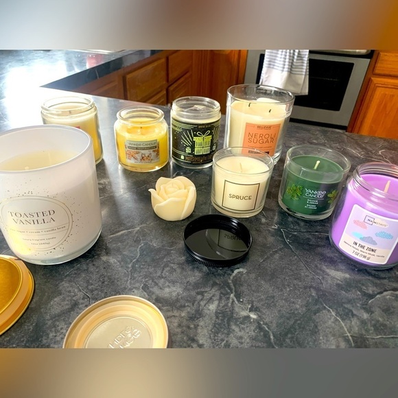 Yankee Candle Other - Candle Lot Variety Multi Color Scent Fragrance Candles Yankee White Barn 9 Piece